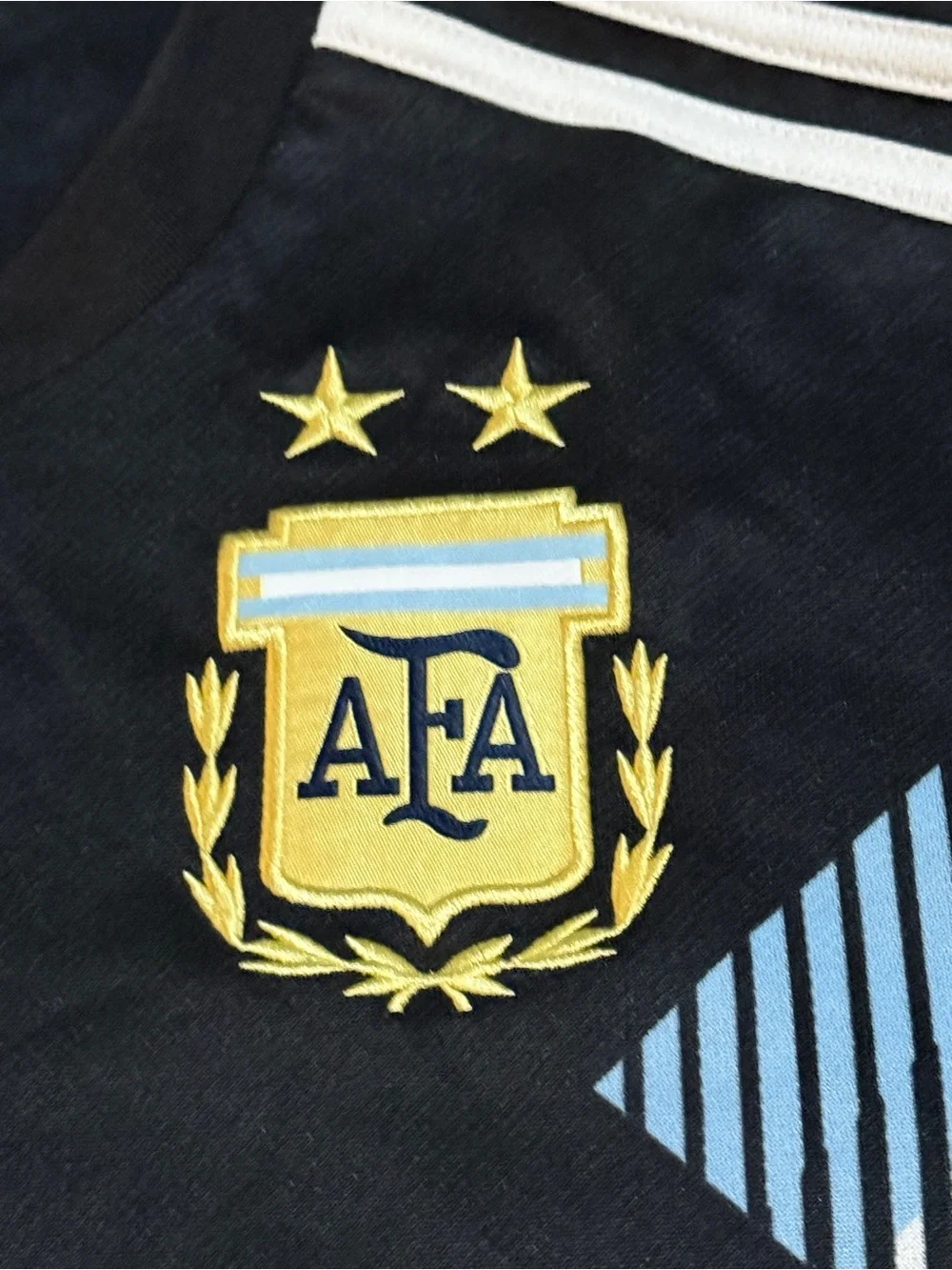 adidas Argentina Jersey Black Men’s Small 2018 2019 Away Football Soccer Top